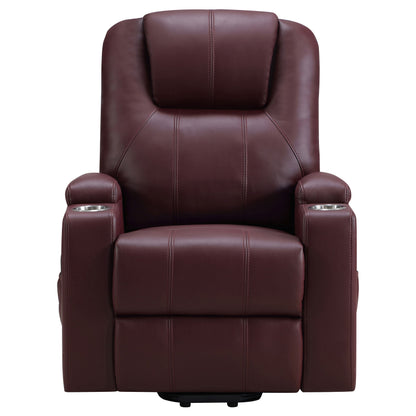 Armstrong Upholstered Power Lift Massage Recliner Black