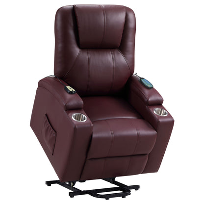 Armstrong Upholstered Power Lift Massage Recliner Black