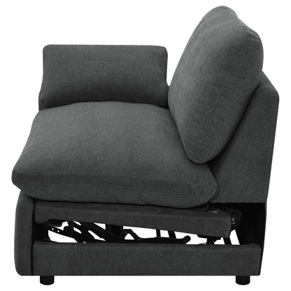 Collins Modular Power Armless Recliner Dark Grey