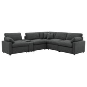 Sofá modular reclinable eléctrico Collins gris oscuro