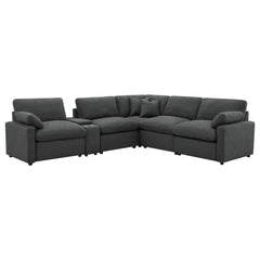 Sofá modular reclinable eléctrico Collins gris oscuro
