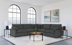 Collins Modular Power Reclining Sectional Dark Grey
