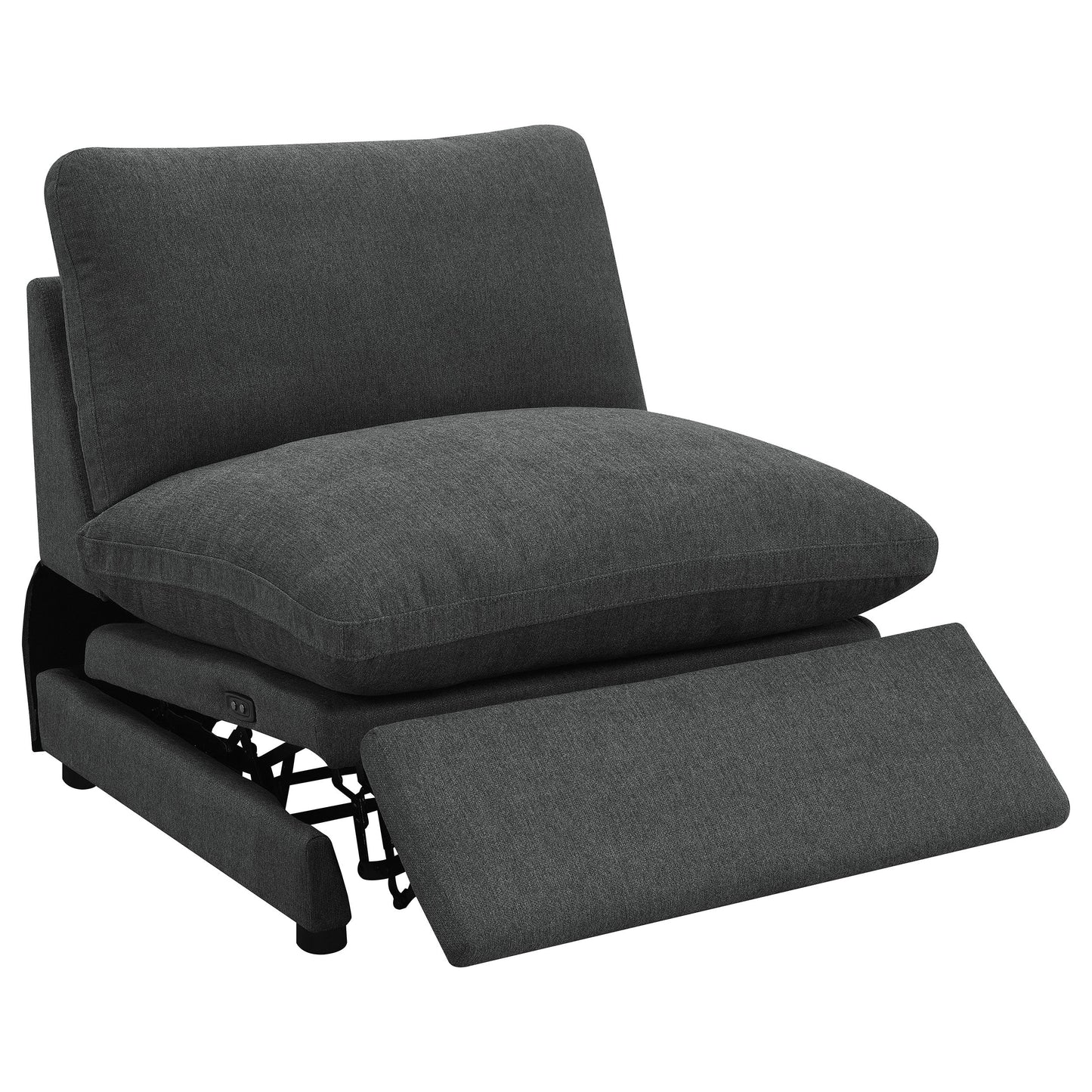 Sofá modular reclinable eléctrico Collins gris oscuro