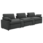 Asientos reclinables eléctricos para cine en casa Collins, color gris oscuro