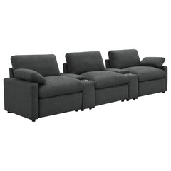 Asientos reclinables eléctricos para cine en casa Collins, color gris oscuro
