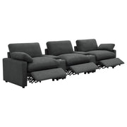 Asientos reclinables eléctricos para cine en casa Collins, color gris oscuro