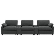 Asientos reclinables eléctricos para cine en casa Collins, color gris oscuro