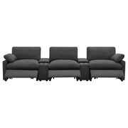 Asientos reclinables eléctricos para cine en casa Collins, color gris oscuro