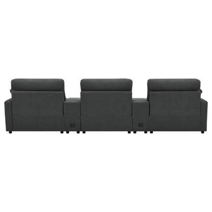 Collins Power Reclining Home Theater Seating Dark Grey