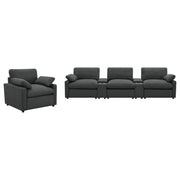 Asientos reclinables eléctricos para cine en casa Collins, color gris oscuro