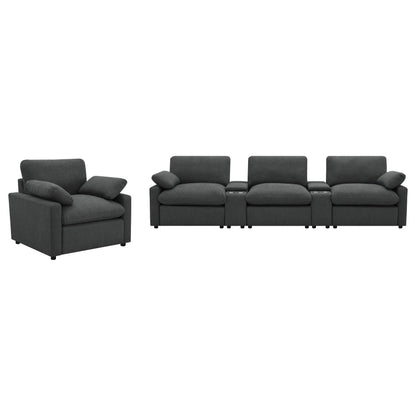 Collins Power Reclining Home Theater Seating Dark Grey