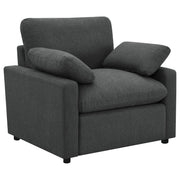 Sillón reclinable eléctrico tapizado Collins gris oscuro