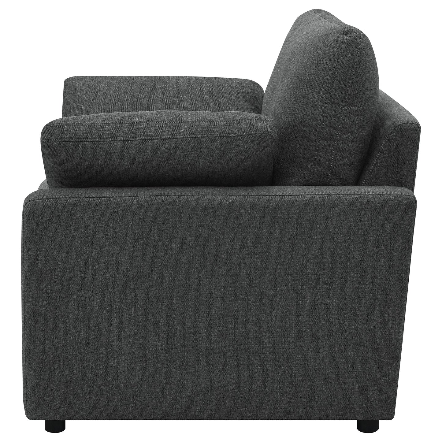 Sillón reclinable eléctrico tapizado Collins gris oscuro