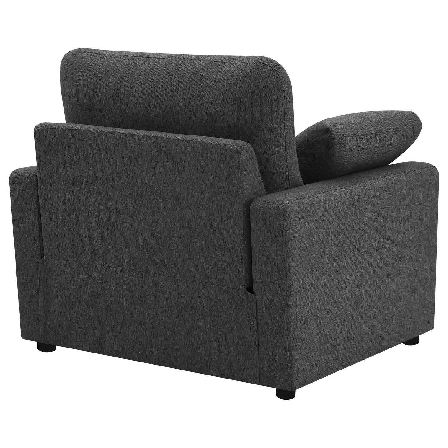 Sillón reclinable eléctrico tapizado Collins gris oscuro