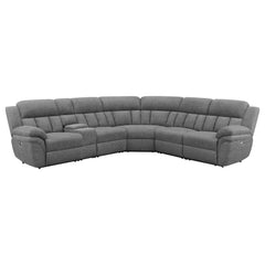 Sillón modular reclinable eléctrico Bahrain color carbón