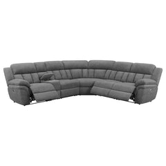 Sillón modular reclinable eléctrico Bahrain color carbón