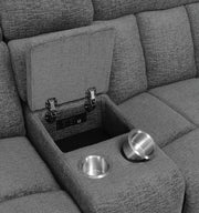 Sillón modular reclinable eléctrico Bahrain color carbón