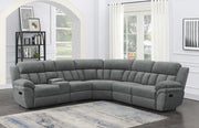 Sillón modular reclinable eléctrico Bahrain color carbón