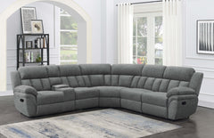 Sillón modular reclinable eléctrico Bahrain color carbón