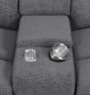 Sillón modular reclinable eléctrico Bahrain color carbón
