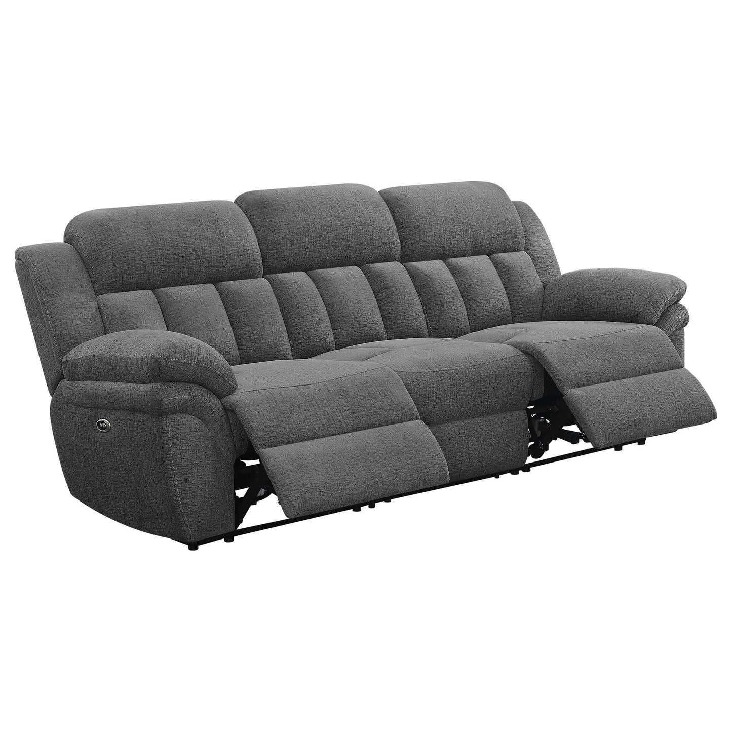 Bahrain Upholstered Motion Sofa Charcoal