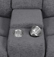 Bahrain Upholstered Motion Sofa Charcoal