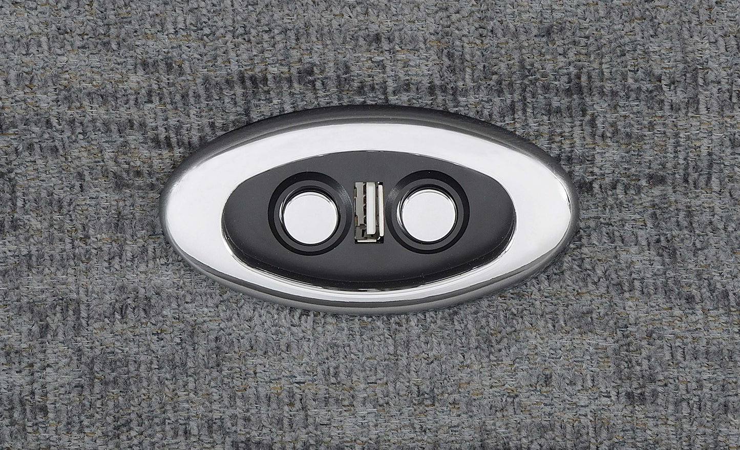 Loveseat Bahrain tapizado con movimiento en color carbón