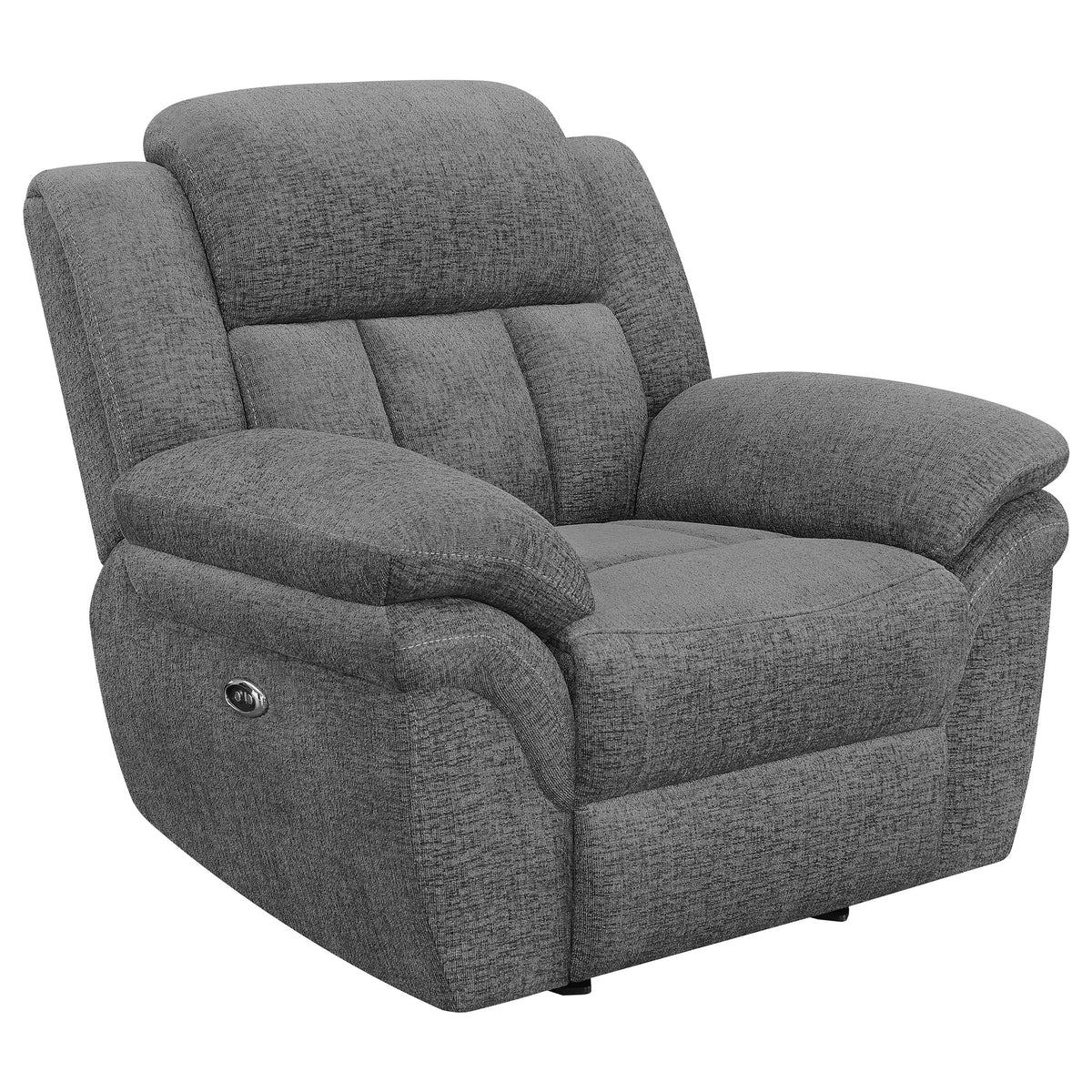 Sillón reclinable tapizado Bahrain color carbón