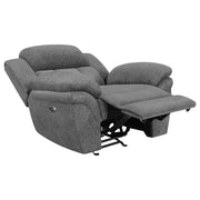 Sillón reclinable tapizado Bahrain color carbón