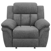Sillón reclinable tapizado Bahrain color carbón