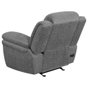 Sillón reclinable tapizado Bahrain color carbón