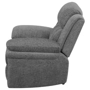Sillón reclinable tapizado Bahrain color carbón