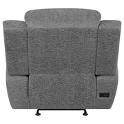 Sillón reclinable tapizado Bahrain color carbón