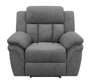 Sillón reclinable tapizado Bahrain color carbón