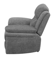 Sillón reclinable tapizado Bahrain color carbón
