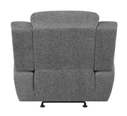 Sillón reclinable tapizado Bahrain color carbón