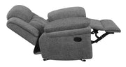 Sillón reclinable tapizado Bahrain color carbón