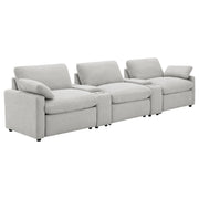 Asientos reclinables eléctricos para cine en casa Collins, color gris oscuro