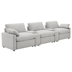 Asientos reclinables eléctricos para cine en casa Collins, color gris oscuro