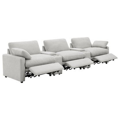 Collins Power Reclining Home Theater Seating Dark Grey