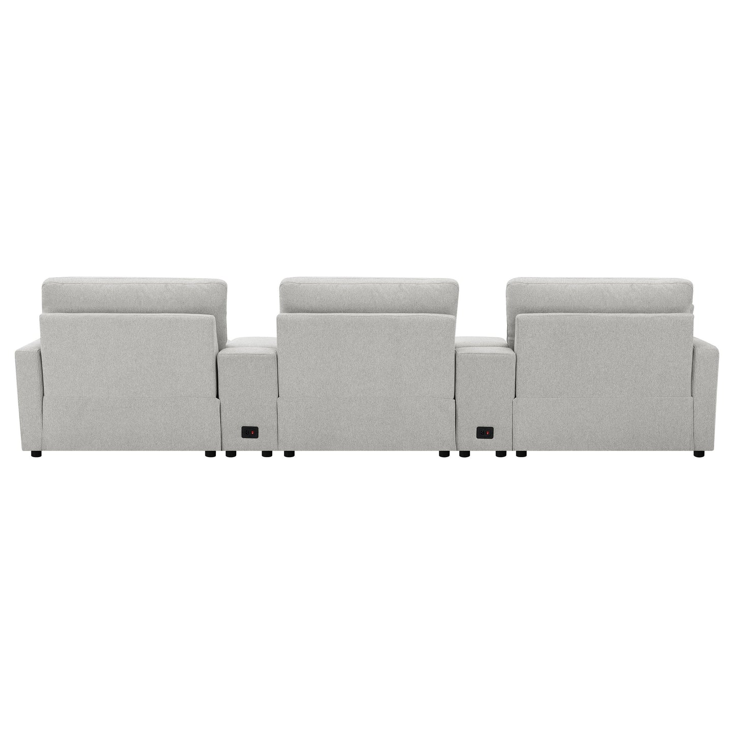 Collins Power Reclining Home Theater Seating Dark Grey