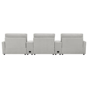 Asientos reclinables eléctricos para cine en casa Collins, color gris oscuro