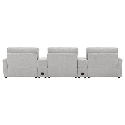 Collins Power Reclining Home Theater Seating Dark Grey