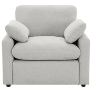 Sillón reclinable eléctrico tapizado Collins gris oscuro