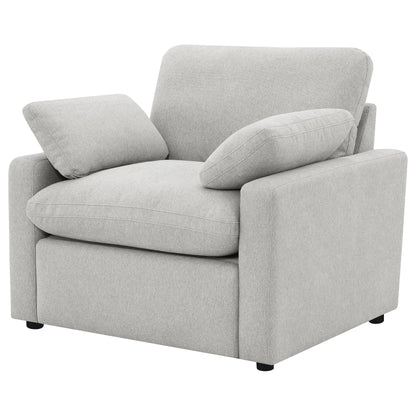 Sillón reclinable eléctrico tapizado Collins gris oscuro