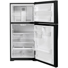 GE 30-inch, 19.2 cu. ft. Top Freezer Refrigerator with edge-to-edge glass shelves GTE19JTNRBB IMAGE 2