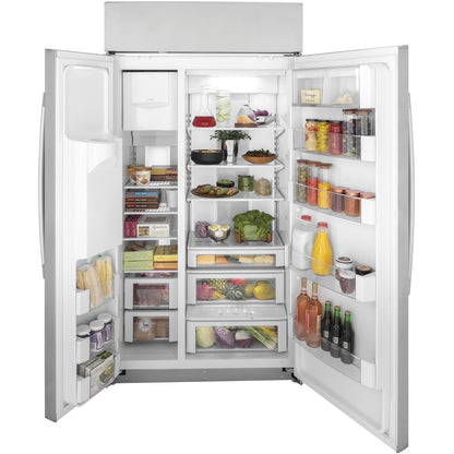 GE Profile 42-inch, 24.5 cu. ft. Side-by-Side Refrigerator with Dispenser PSB42YSNSS IMAGE 3
