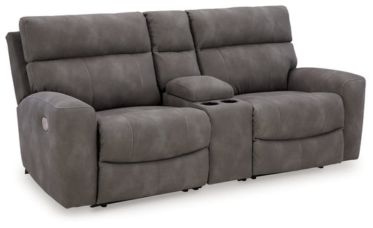 Next-Gen Durapella 3-Piece Power Reclining Sectional Loveseat with Console
