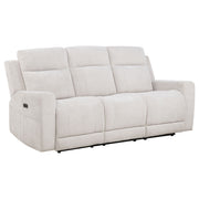 Kennett  Chenille Power Reclining Sofa Set Ivory