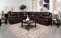 Sycamore Upholstered Power Reclining Sectional Sofa Grey